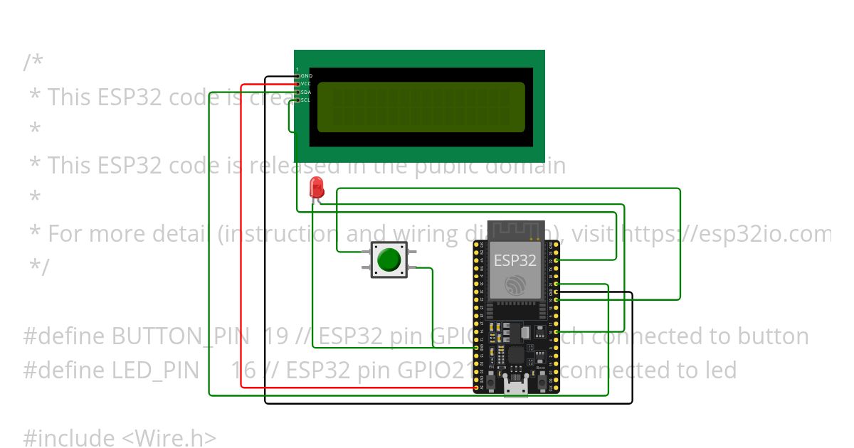 PULLUP PushButton simulation