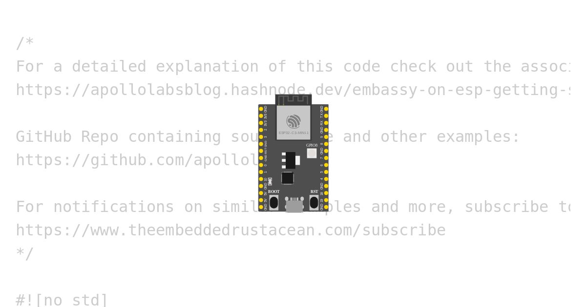 ESP32C3 Embassy Basics simulation