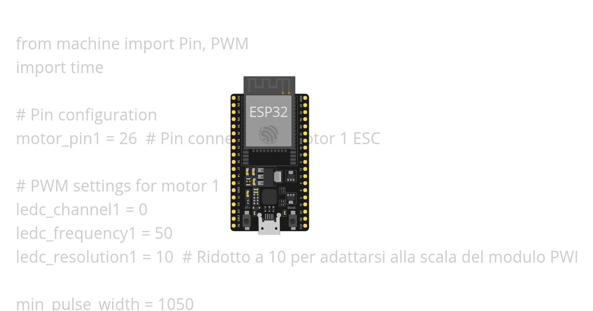 esc control py esp32 simulation