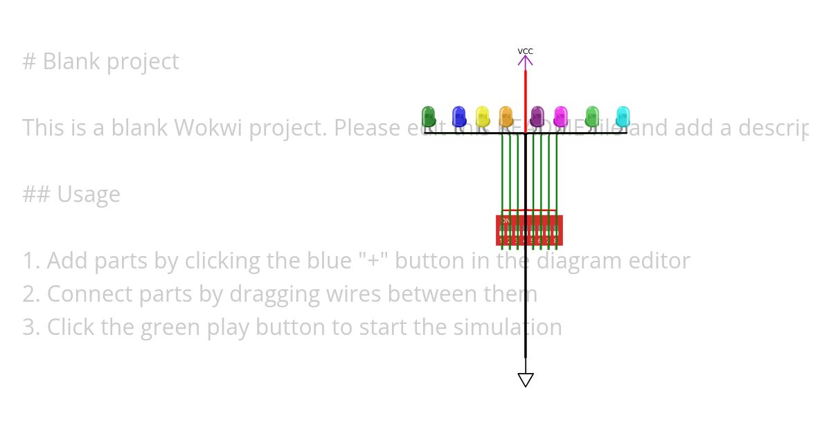 D.I.P. Switch 8 pin usage simulation