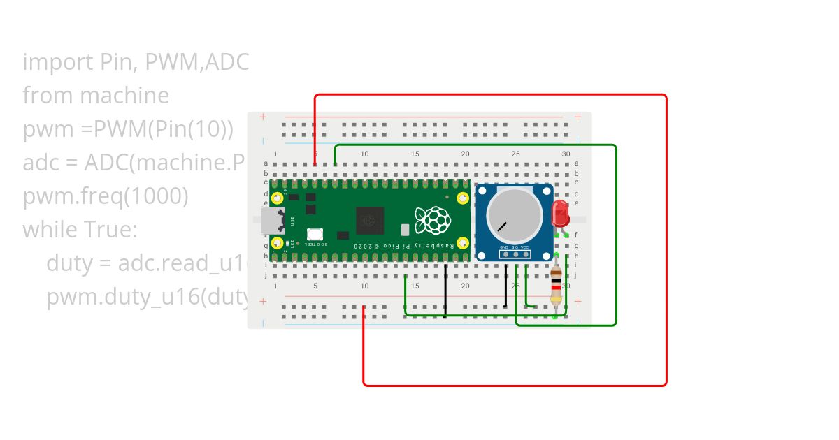 controlar luz con pmw simulation