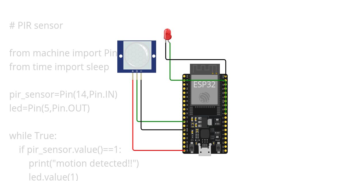PIR sensor simulation