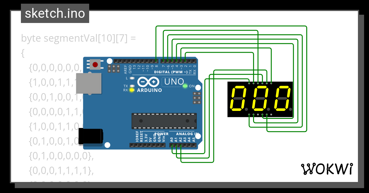 Renzfordangles3 Digit Seven Segment Display Wokwi Esp32 Stm32 Arduino Simulator 1664