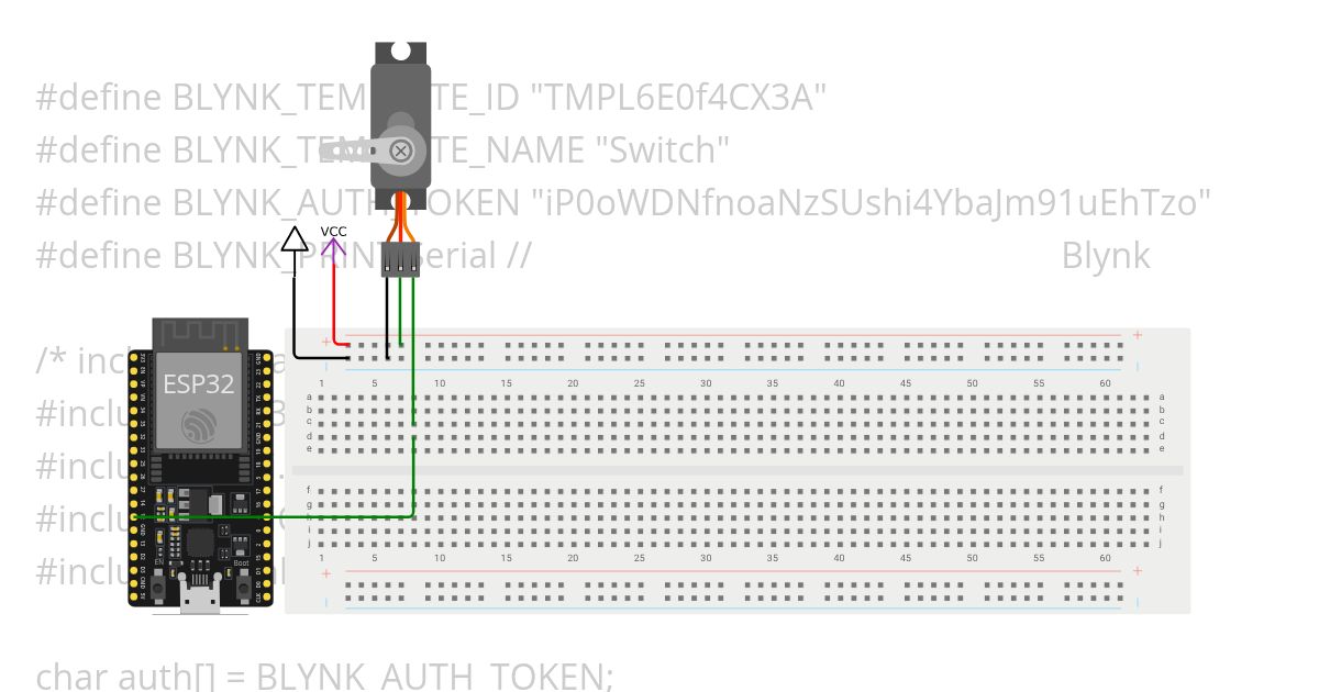 Blynk Control Servo moter  Nutthaphon simulation