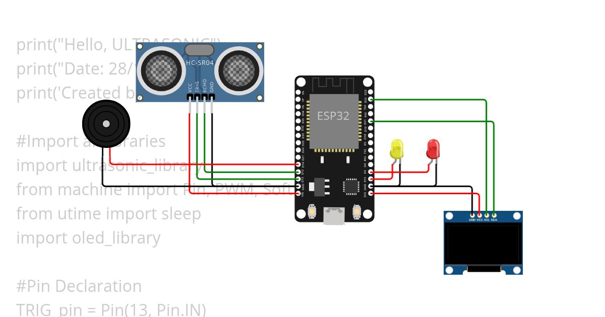 Ultrasonic Sensor simulation