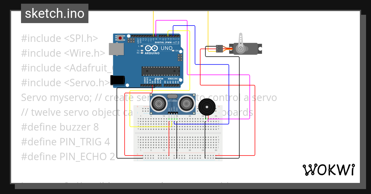 PROJECT 8 SERVO CONTROL - Wokwi ESP32, STM32, Arduino Simulator