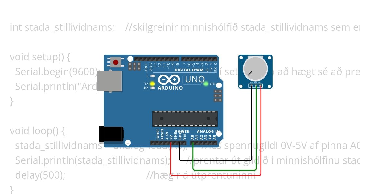 Arduino verkefni 03 simulation