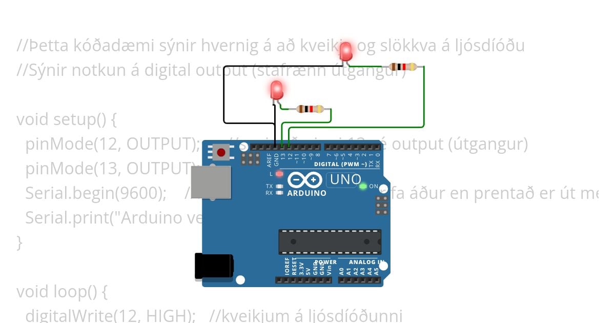 Arduino verkefni 02 simulation