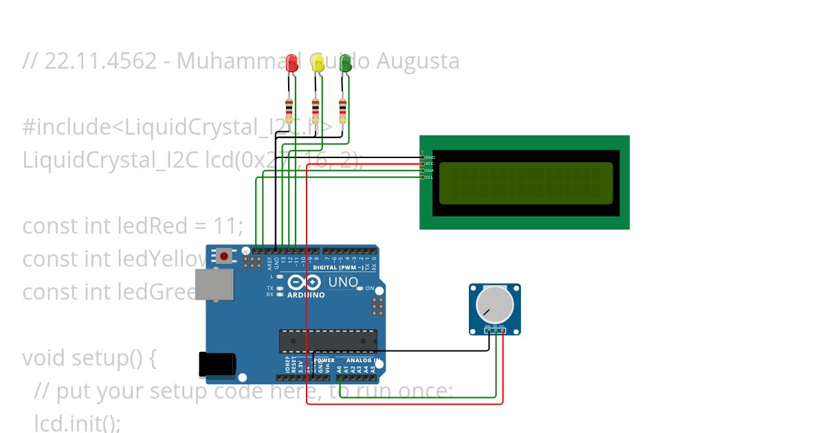 potentiometer 3 input analog simulation