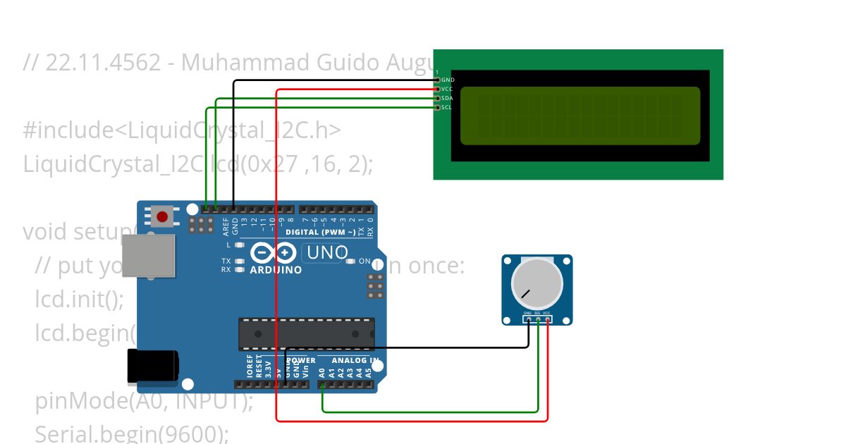 potentiometer 2 input analog simulation