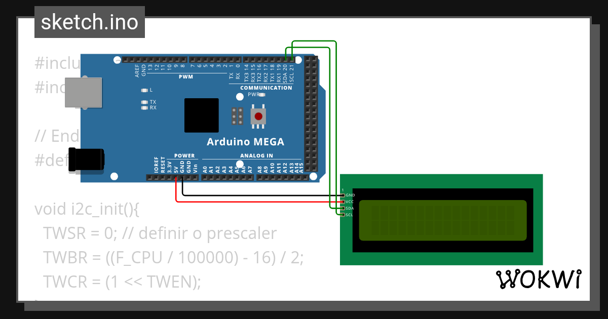 i2c-lcd - Wokwi ESP32, STM32, Arduino Simulator
