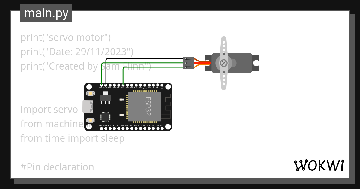 servo Wokwi ESP32, STM32, Arduino Simulator