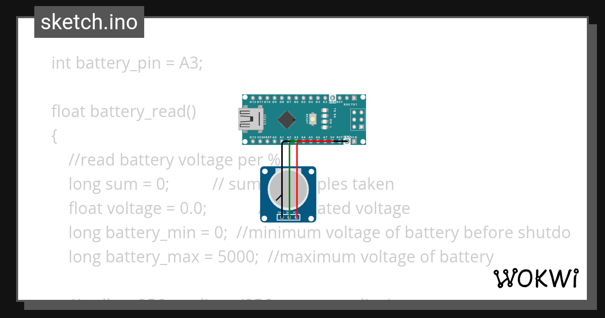 Simplified 5V potentiometer - Wokwi ESP32, STM32, Arduino Simulator