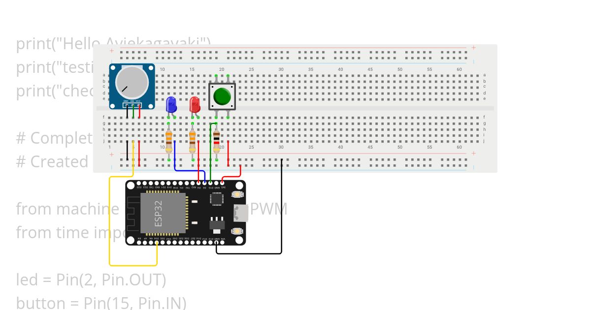 micropython ESP32: Interacting with GPIOs simulation