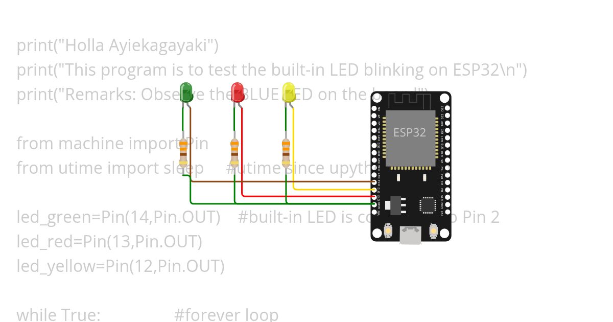 led blink blinking simulation