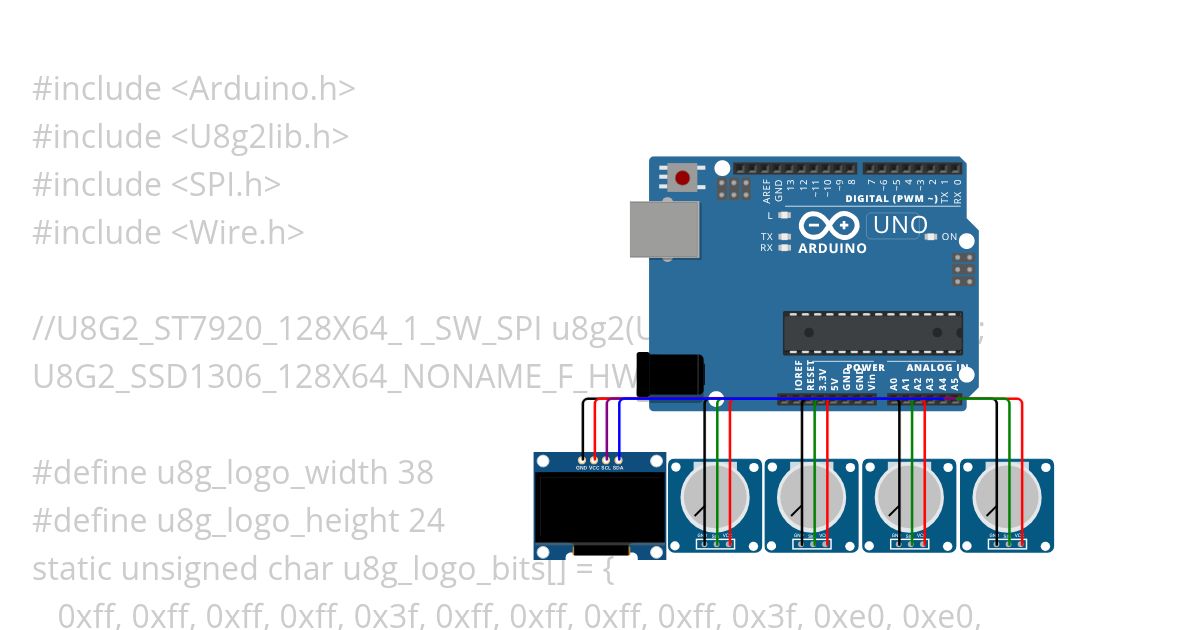 Oled display simulation