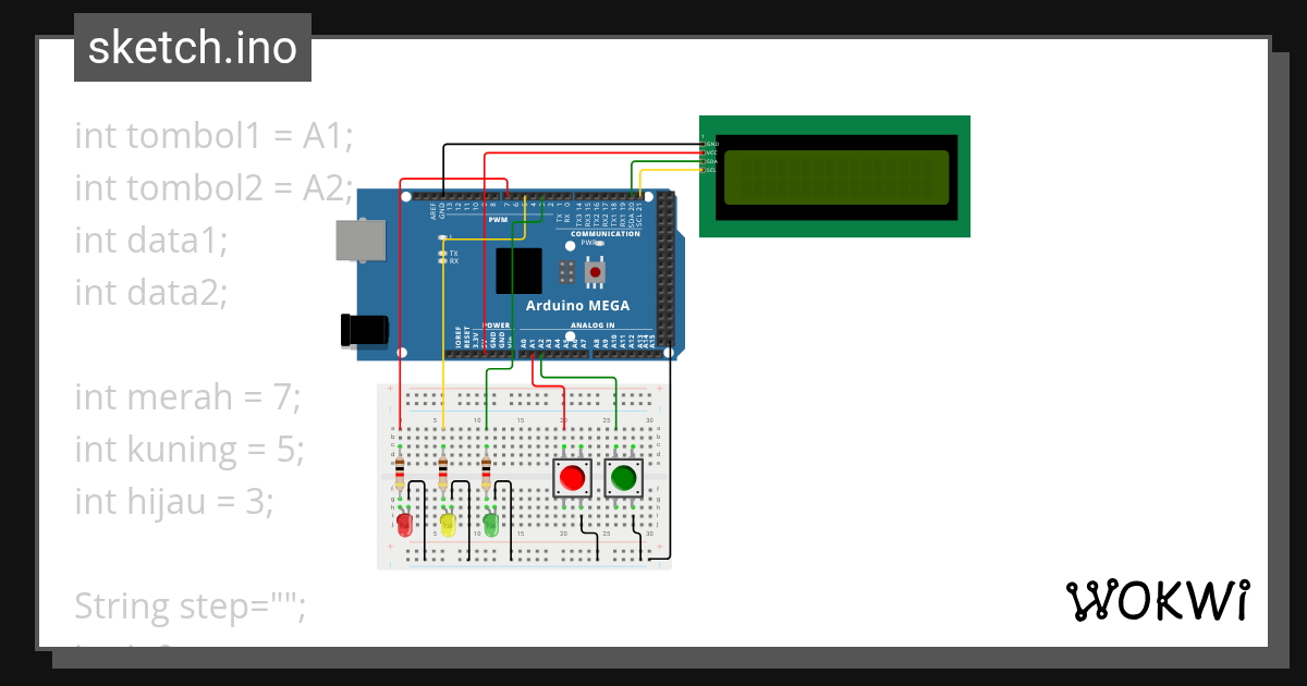 led I2C - Wokwi ESP32, STM32, Arduino Simulator