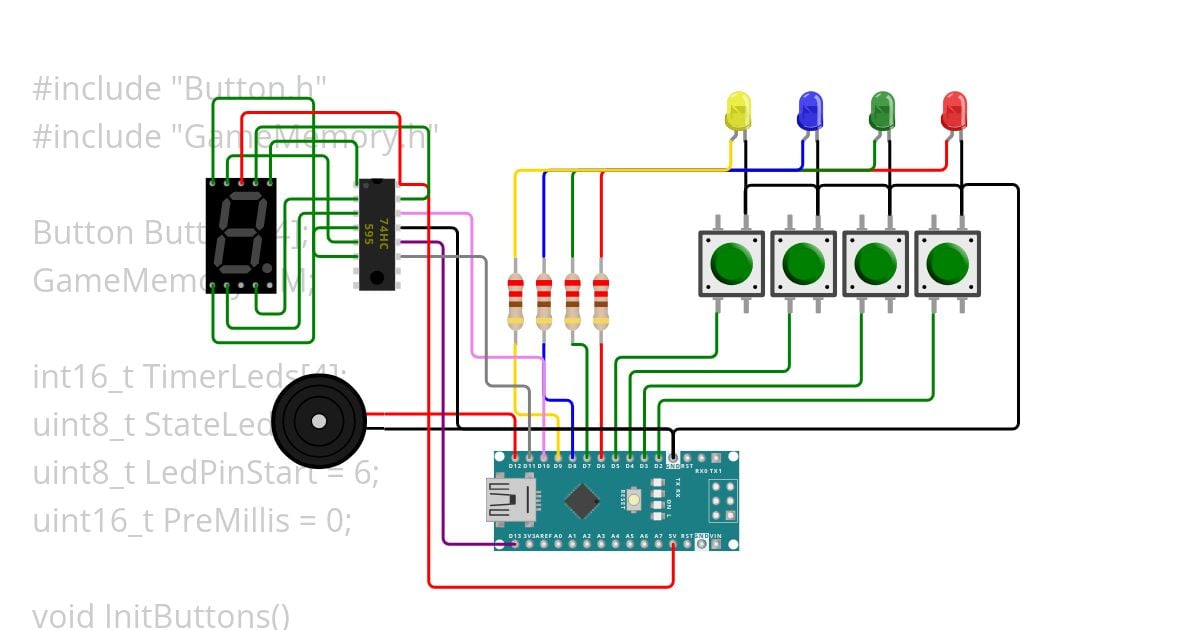Experimental button test 3 (Game - memory) simulation