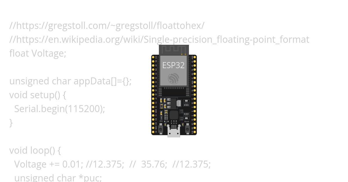 ESP32_FloatToHEX_Lora simulation