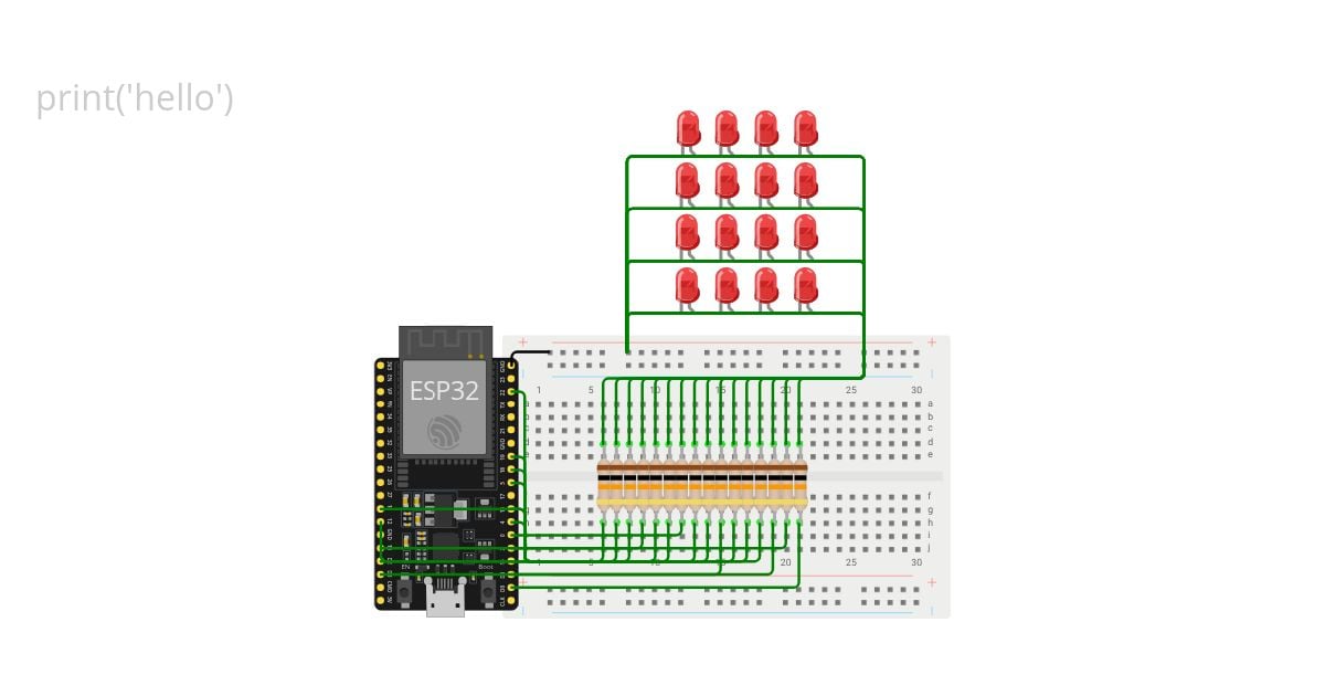 4x4 display simulation