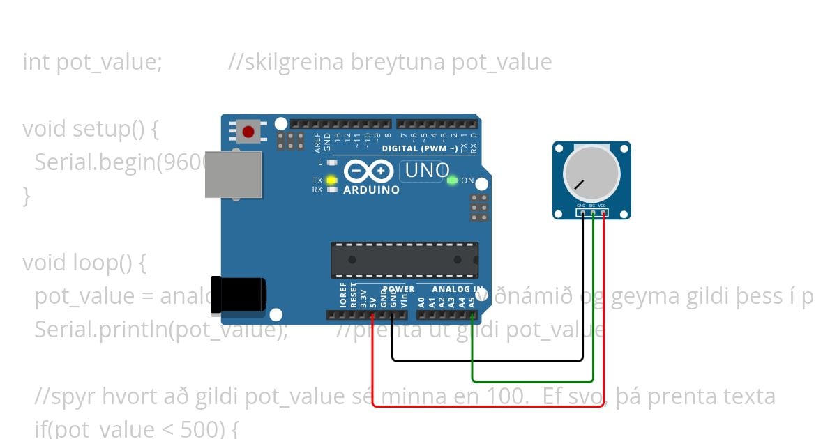 Arduino Verkefni 4 simulation