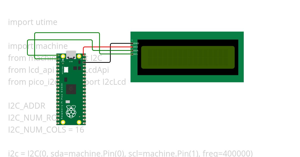 i2c lcd interface simulation