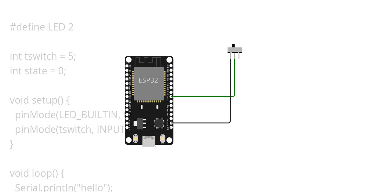 toggle switch with led simulation