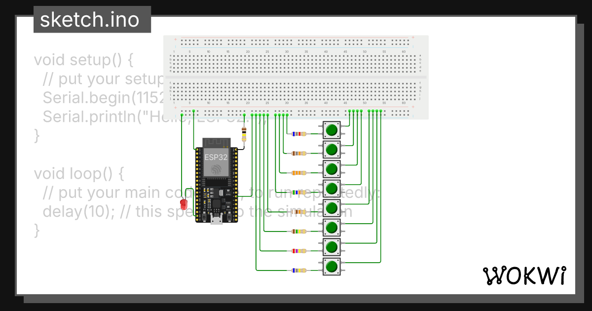 Anemometro - Wokwi ESP32, STM32, Arduino Simulator