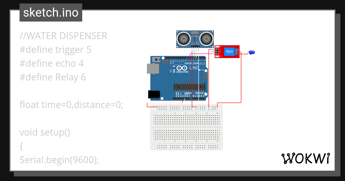 dispenser otoomatis - Wokwi ESP32, STM32, Arduino Simulator