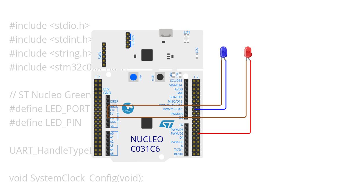 ST Nucleo - Lb2 simulation