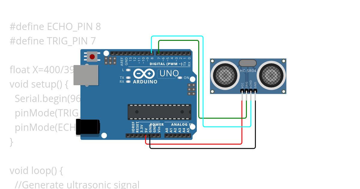 Sensor Jarak - 1 simulation