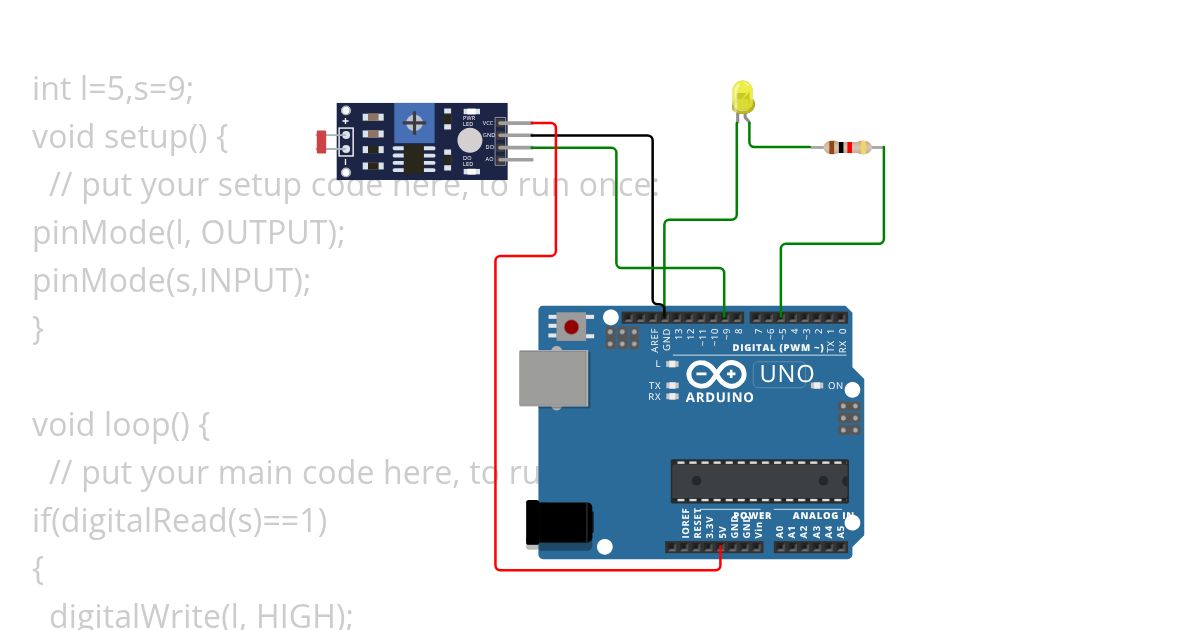LDR sensor  simulation