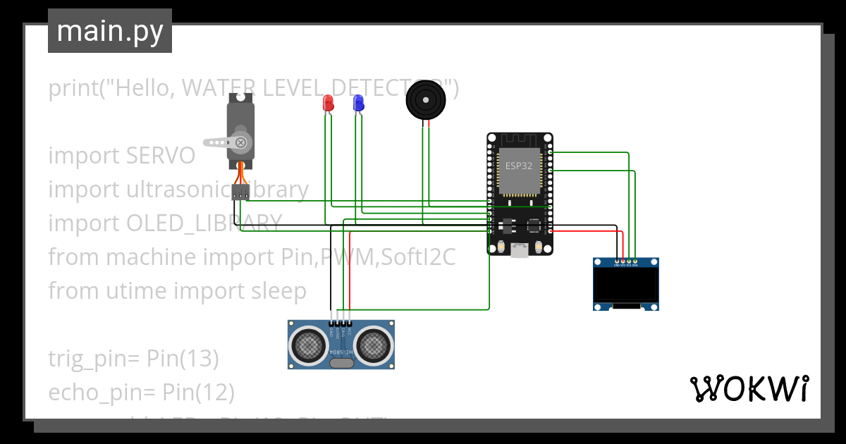 Waterleveldetector Wokwi Esp32 Stm32 Arduino Simulator 7026