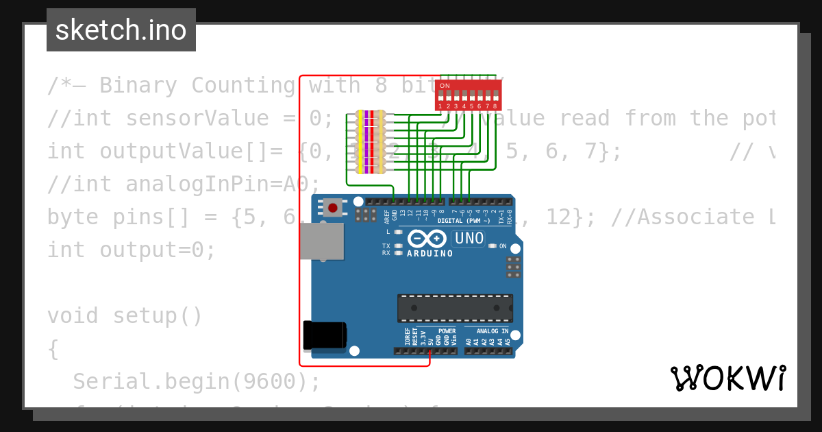 modul DAC UNO - Wokwi ESP32, STM32, Arduino Simulator