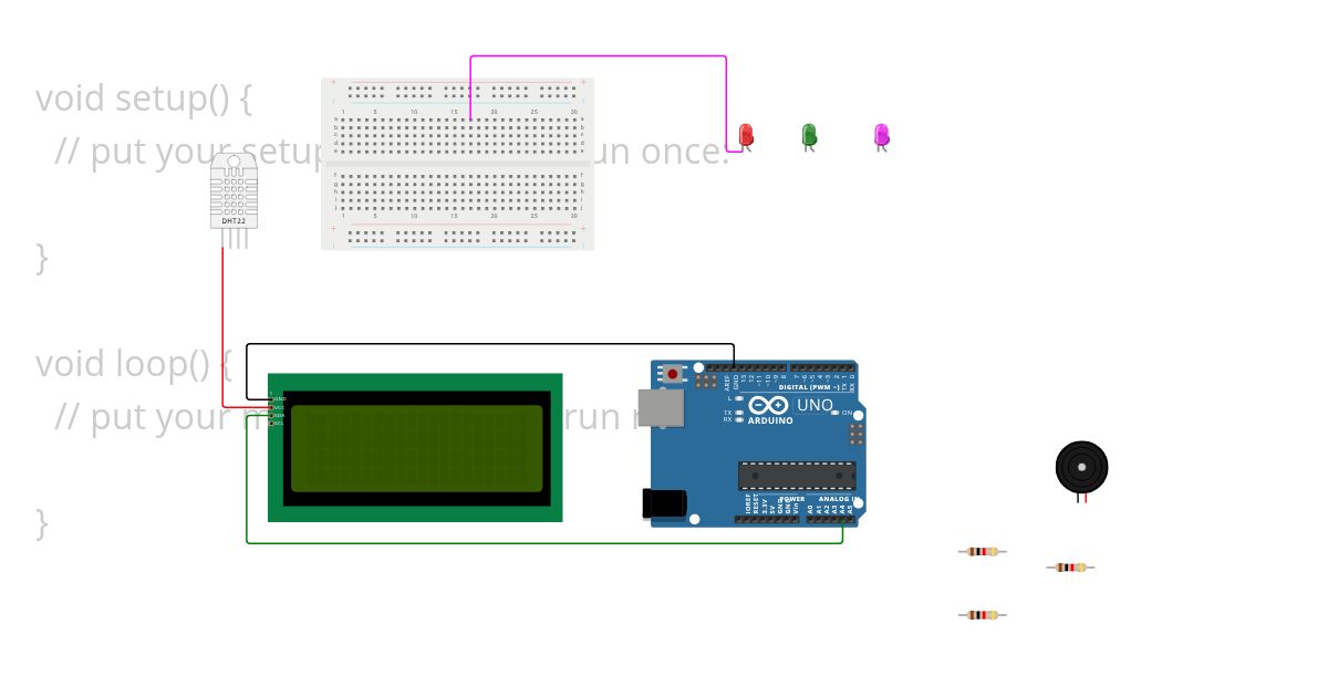 Temperature And Humidity Detection System  simulation