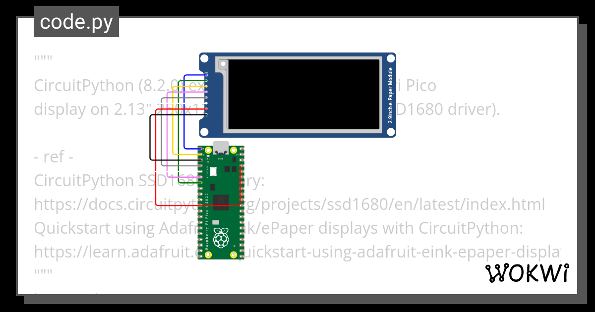 Epaper Wokwi Esp32 Stm32 Arduino Simulator 