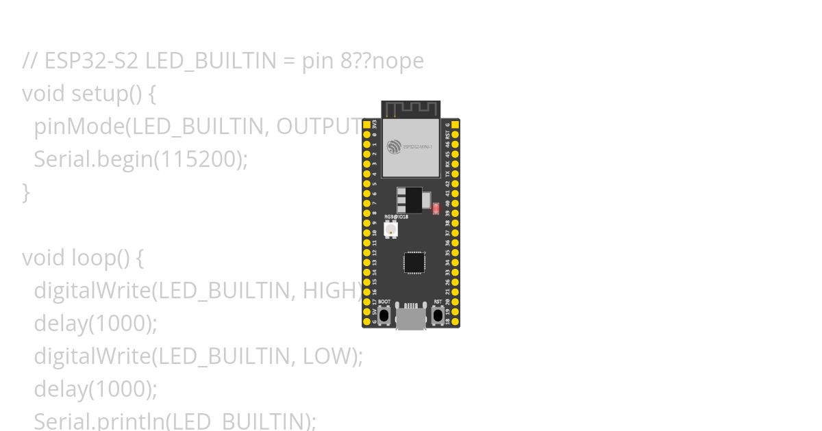 ESP32-S2-blink simulation