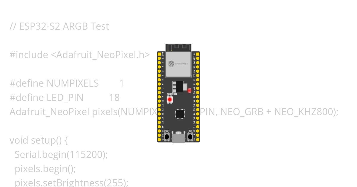 esp32-s2-rgb-neopixel simulation