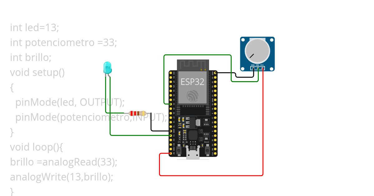 control de brillo simulation