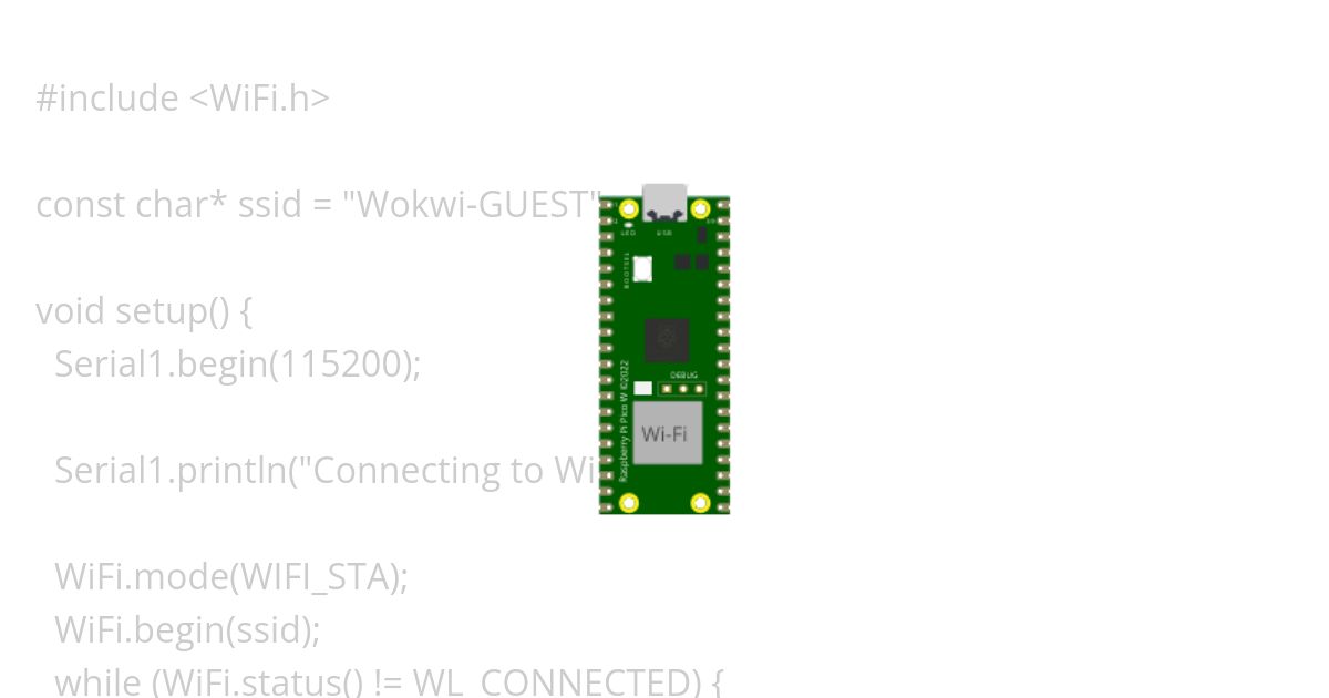 Pico W WiFi Arduino Earle(Community) core simulation