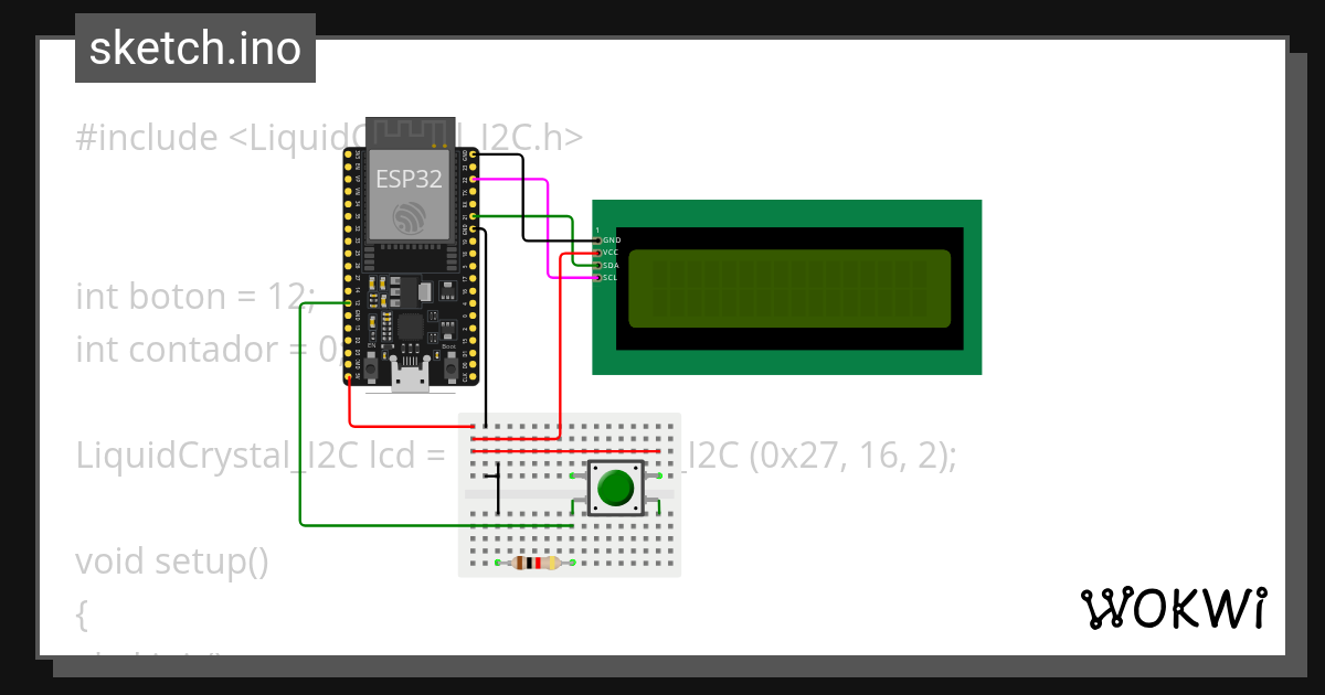 I2C - Wokwi ESP32, STM32, Arduino Simulator