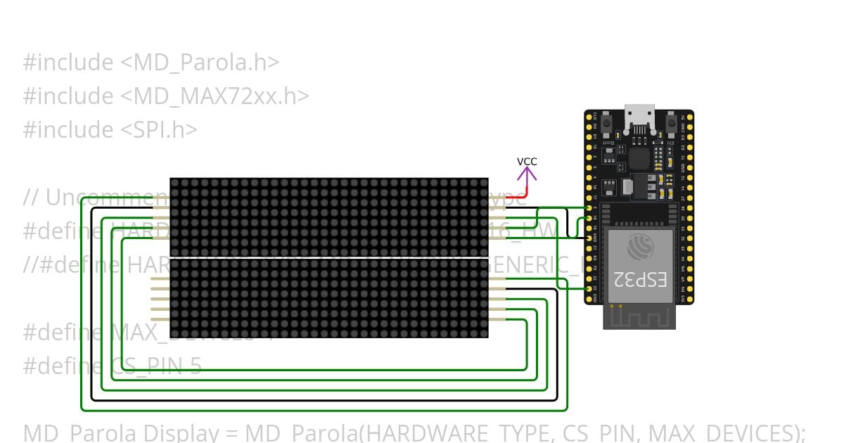 max72xx esp32 simulation