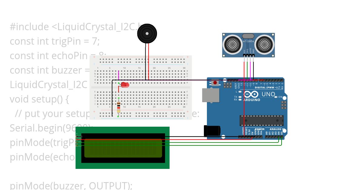 car park US w buzzer &led simulation