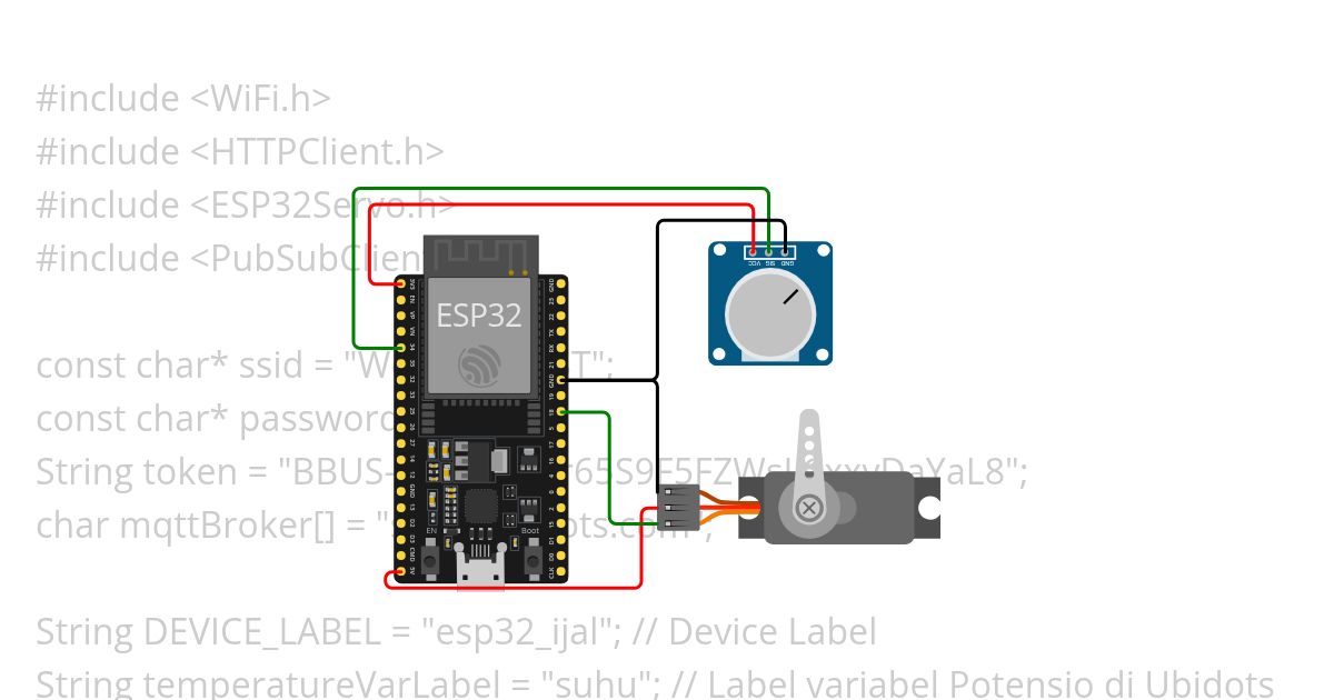 ESP32 Ubidots RxTx analog - By Izal simulation