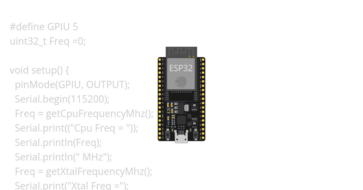 Reading default clock rate of ESP32 simulation