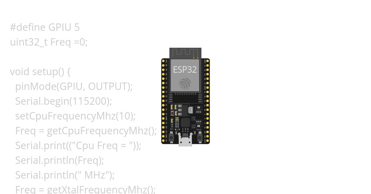 Setting of CPU frequency simulation