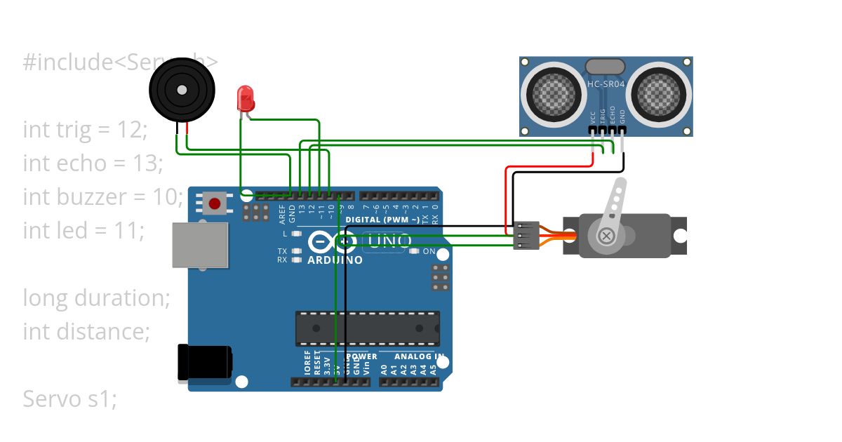 Military radar using arduino and ultrasonic sensor  Copy simulation