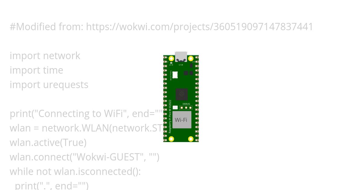 Pi Pico W WiFi WORKING simulation