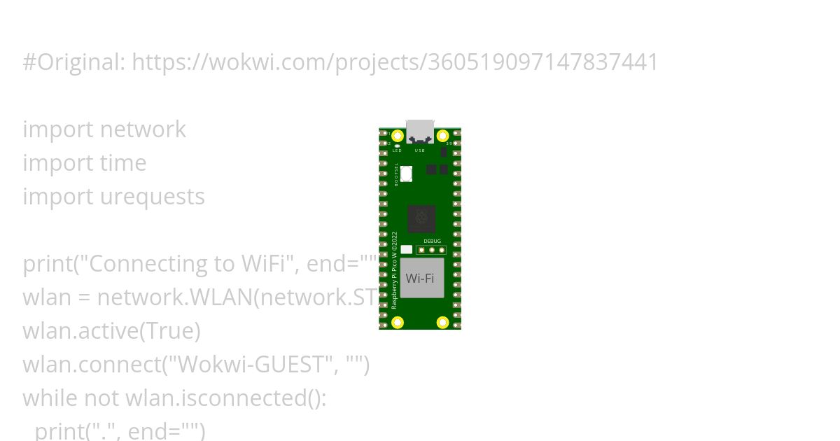 Pi Pico W WiFi get time simulation