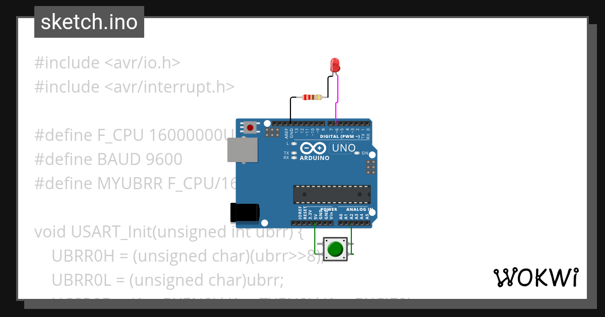 Comunicação Serial UART - Wokwi ESP32, STM32, Arduino Simulator